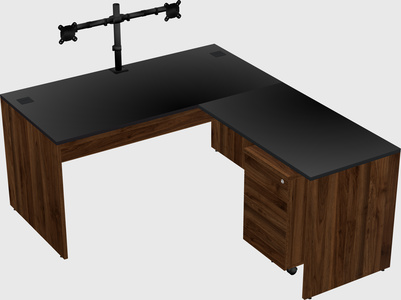L-shaped office desk