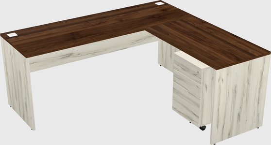 L-shaped office desk