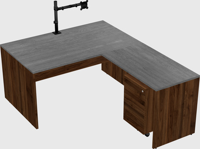L-shaped office desk