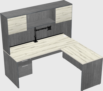 L-shaped office desk