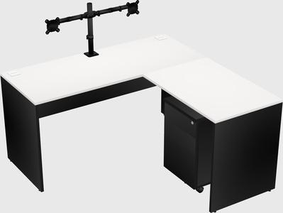 L-shaped office desk