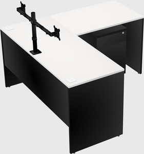 L-shaped office desk
