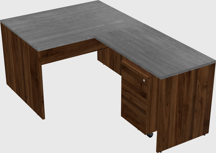 L-shaped office desk