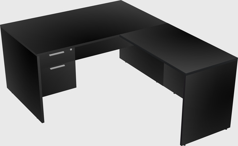L-shaped office desk
