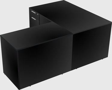 L-shaped office desk
