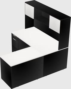 L-shaped office desk