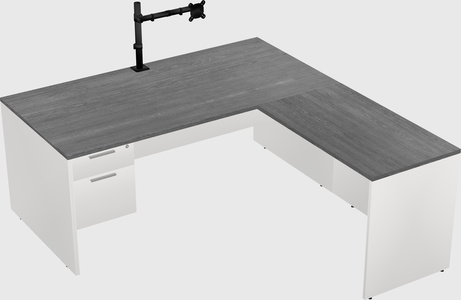 L-shaped office desk