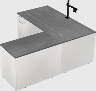 L-shaped office desk