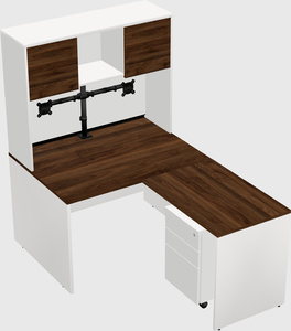 L-shaped office desk