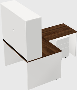 L-shaped office desk