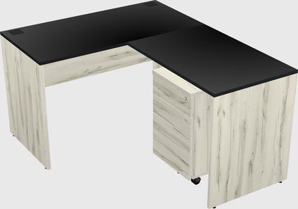 L-shaped office desk