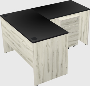 L-shaped office desk