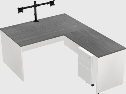 L-shaped office desk