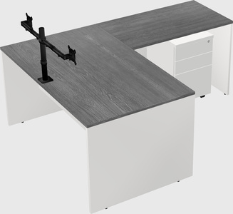 L-shaped office desk