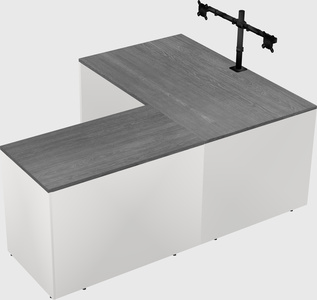 L-shaped office desk