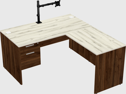 L-shaped office desk