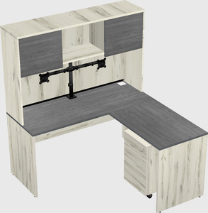 L-shaped office desk