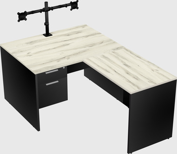 L-shaped office desk