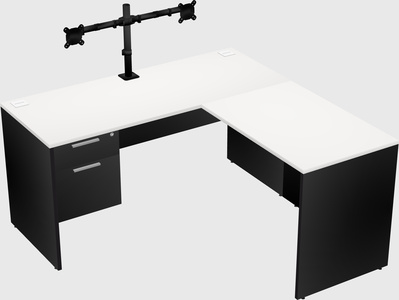 L-shaped office desk