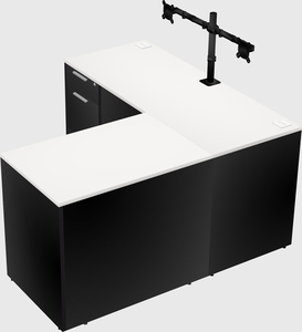 L-shaped office desk