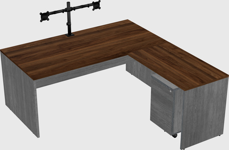 L-shaped office desk