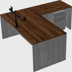 L-shaped office desk