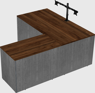 L-shaped office desk