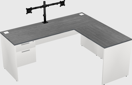L-shaped office desk