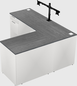 L-shaped office desk