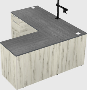 L-shaped office desk