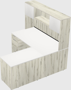 L-shaped office desk