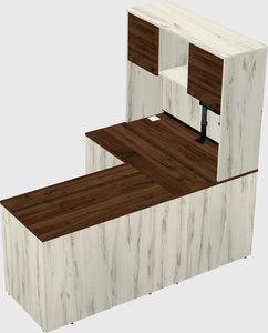 L-shaped office desk