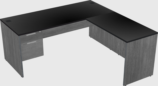 L-shaped office desk