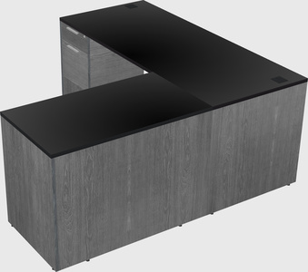 L-shaped office desk