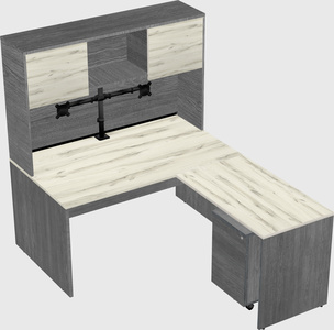 L-shaped office desk