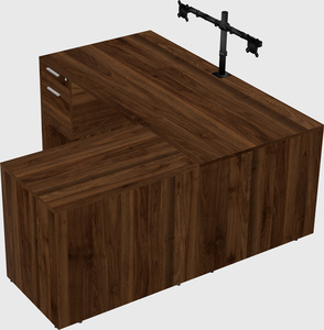 L-shaped office desk