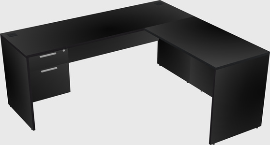 L-shaped office desk