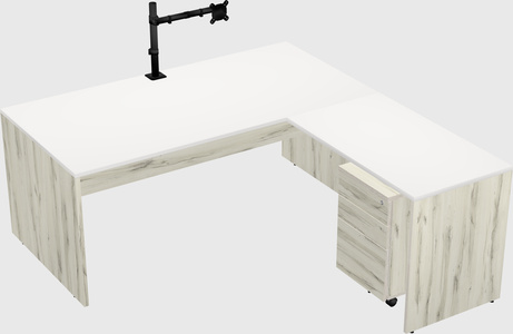 L-shaped office desk