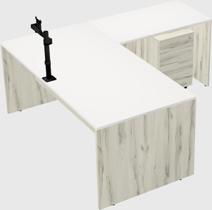 L-shaped office desk