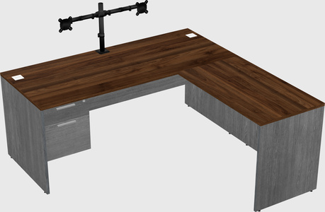L-shaped office desk