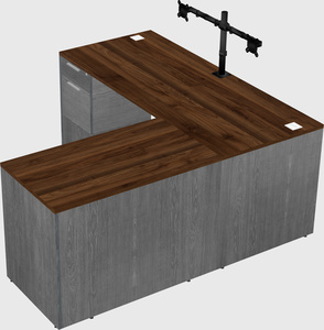 L-shaped office desk