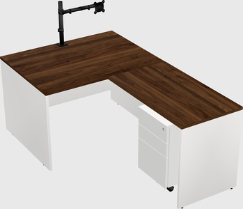 L-shaped office desk