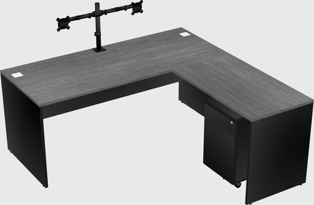 L-shaped office desk