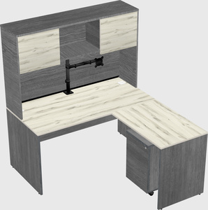 L-shaped office desk