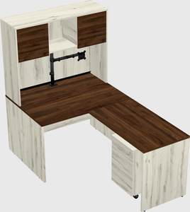 L-shaped office desk