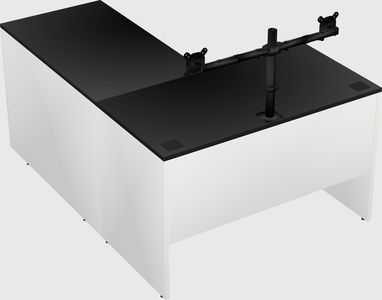 L-shaped office desk
