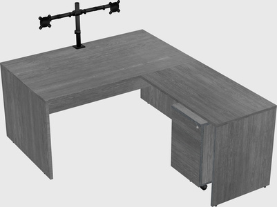 L-shaped office desk