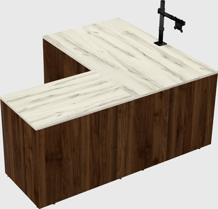 L-shaped office desk