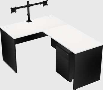 L-shaped office desk