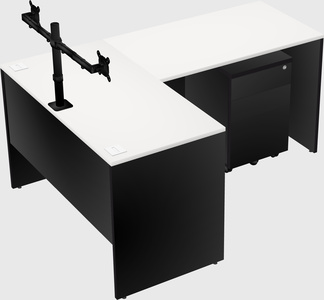 L-shaped office desk